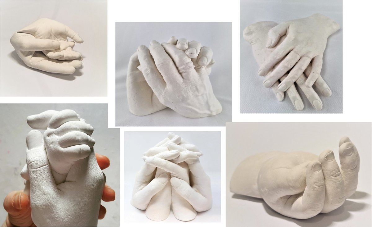 Gips Handen | 3D | Basis Pakket bestaat uit 300 gram Casting Mix Poeder & 750 gram Gips | voor twee handen | Bodycasting | Extensso® | Gipsafdruk | Alginaat | Afdruk | Gips Hand | Een herinnering | Hobby Pakket | Bodycasting